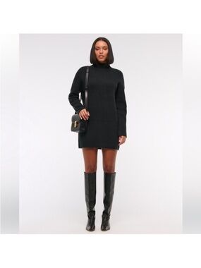 Abercrombie & Fitch Black Knit Sweater Dress